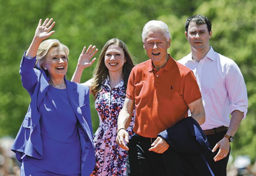 <h1>A Clinton-család - Fotó: Frank Franklin II, AP</h1>-