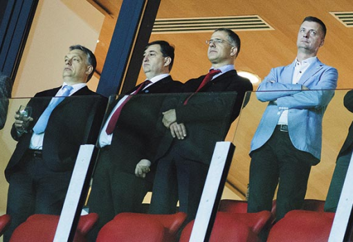 <h1>Orbán Viktor, Mészáros Lőrinc, Kósa Lajos és Kubatov Gábor az új debreceni stadion avatóján - Fotó: Czeglédi Zsolt, MTI</h1>-