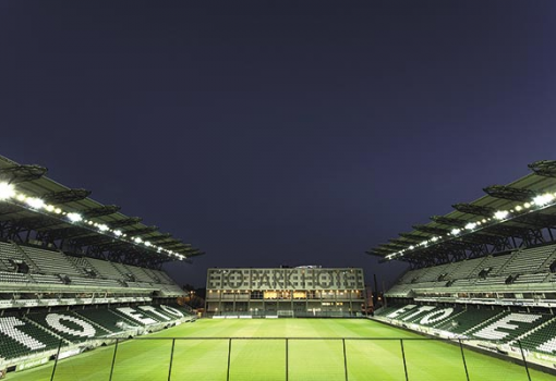 <h1>A Győri ETO stadion - Fotó: Peter Steffen, AFP</h1>-