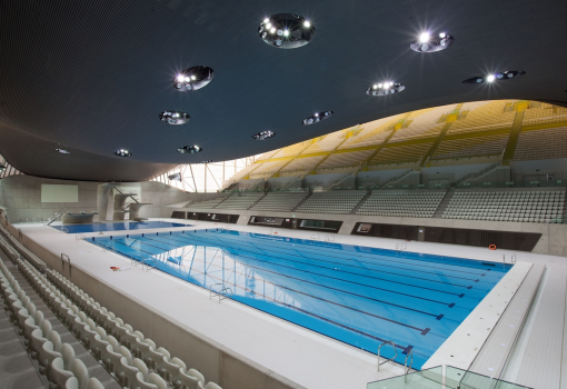 <h1>A London Aquatics Centre, az úszóversenyek helyszíne. Reményeink szerint itt is felcsendül majd a magyar himnusz</h1>-