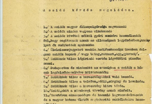 <h1>Egy magyar állampolgár írta Bosnyák Zoltánnak, a Magyar Zsidókérdés Kutató Intézet vezetőjének 1944 áprilisában. Bosnyákot háborús bűnösként végezték ki</h1>-