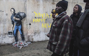Banksy a menekültekkel van